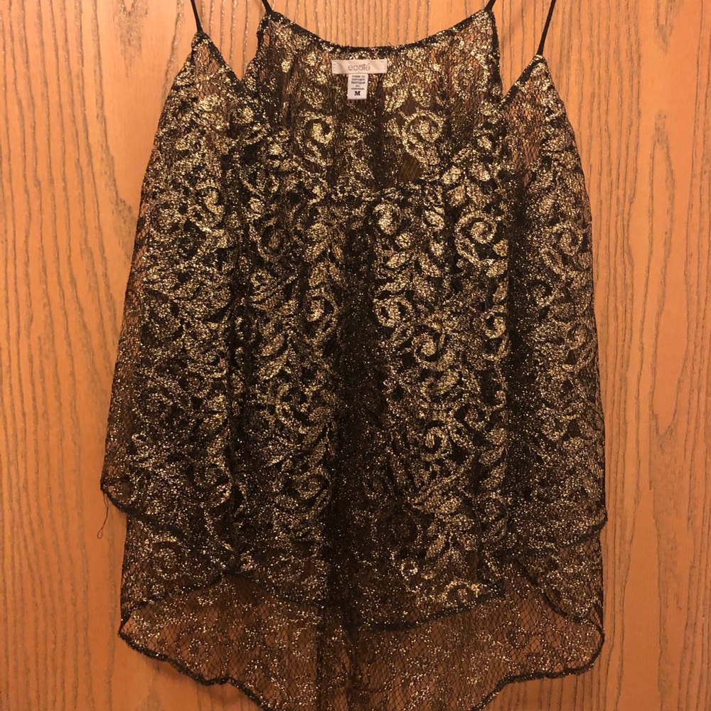 Gold Lace Top